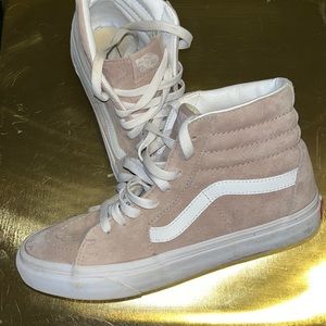 Suede Dusty Pink high-top Vans